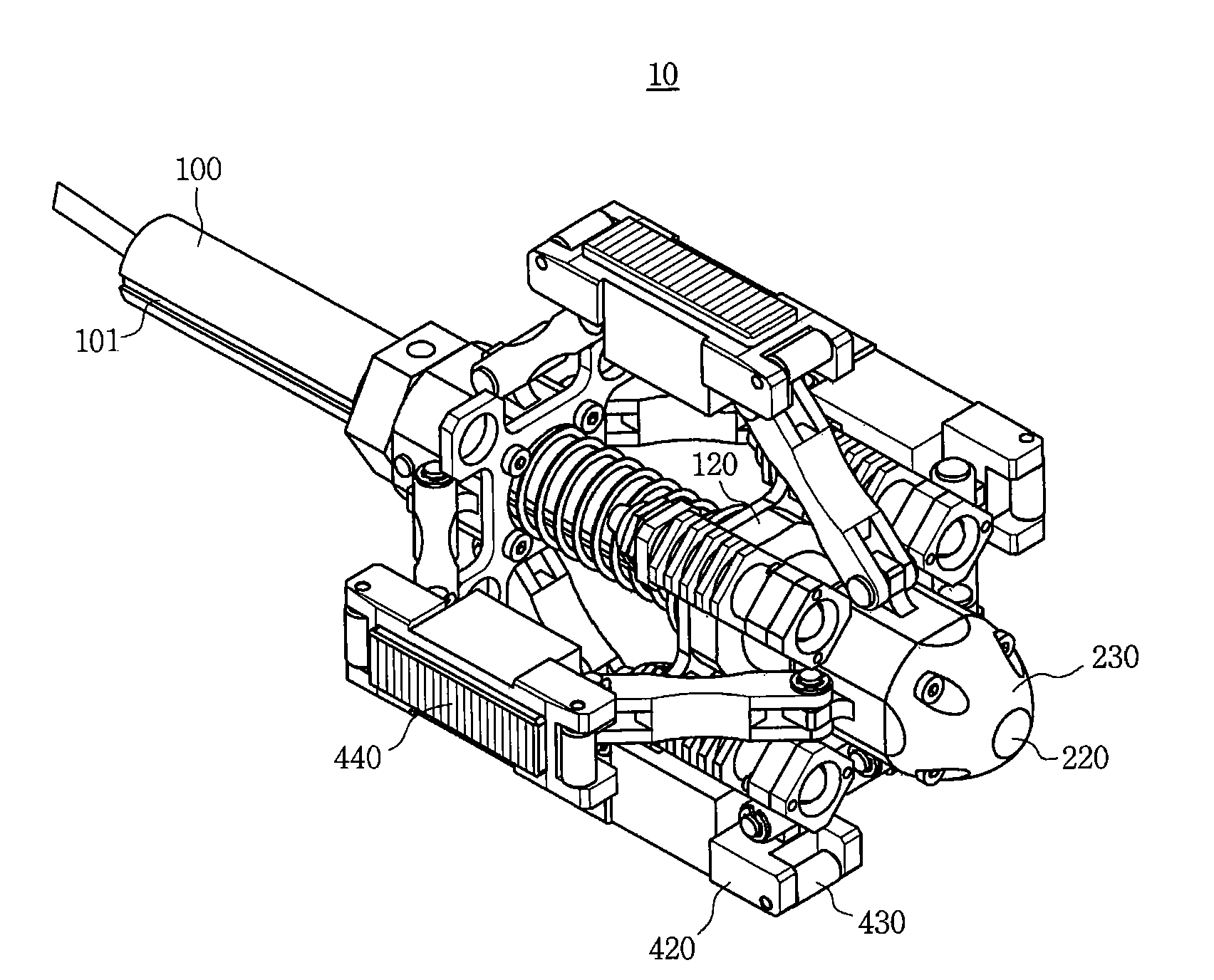 Inspecting device including detachable probe