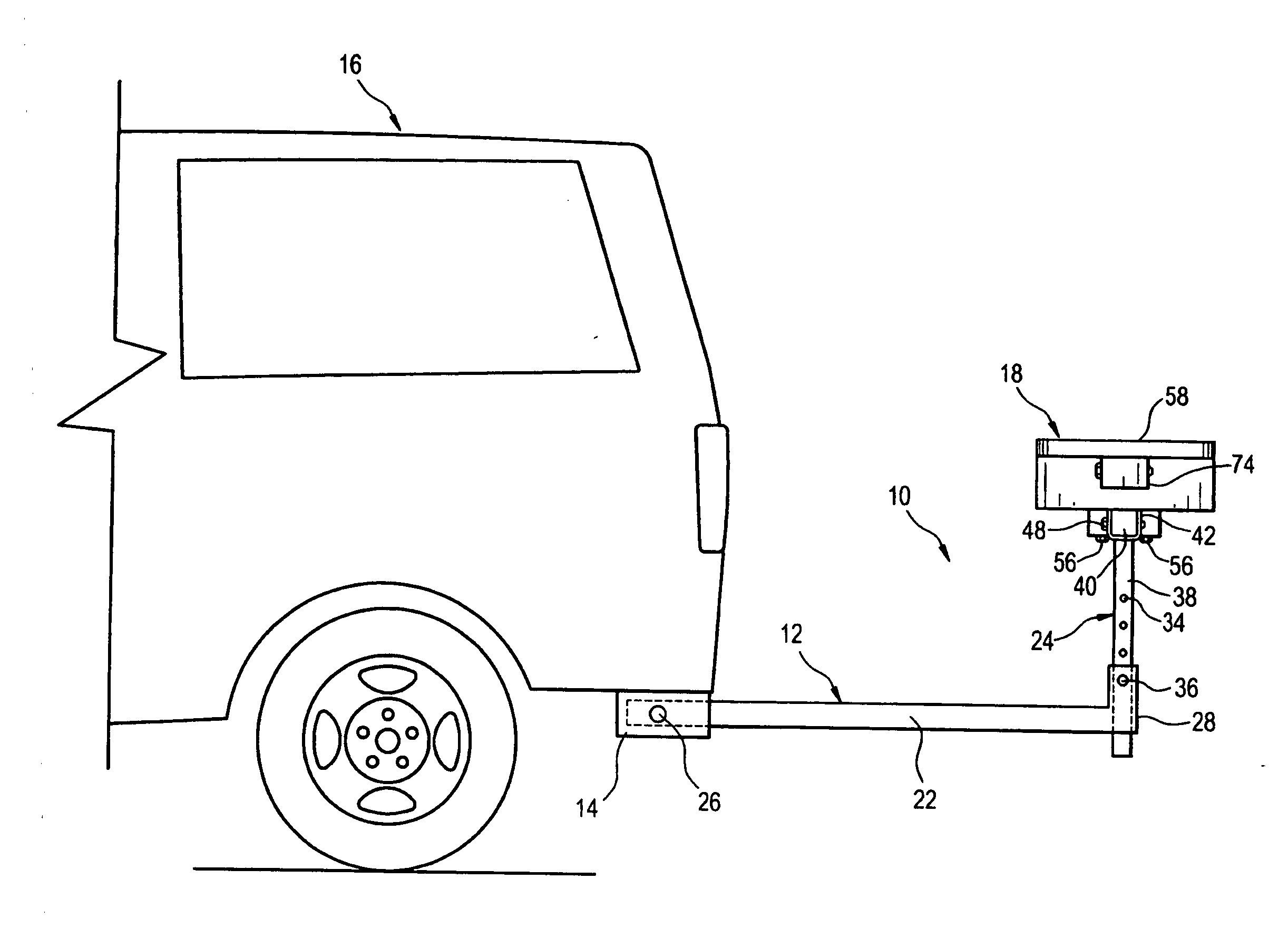 Trailer hitch-mounted table