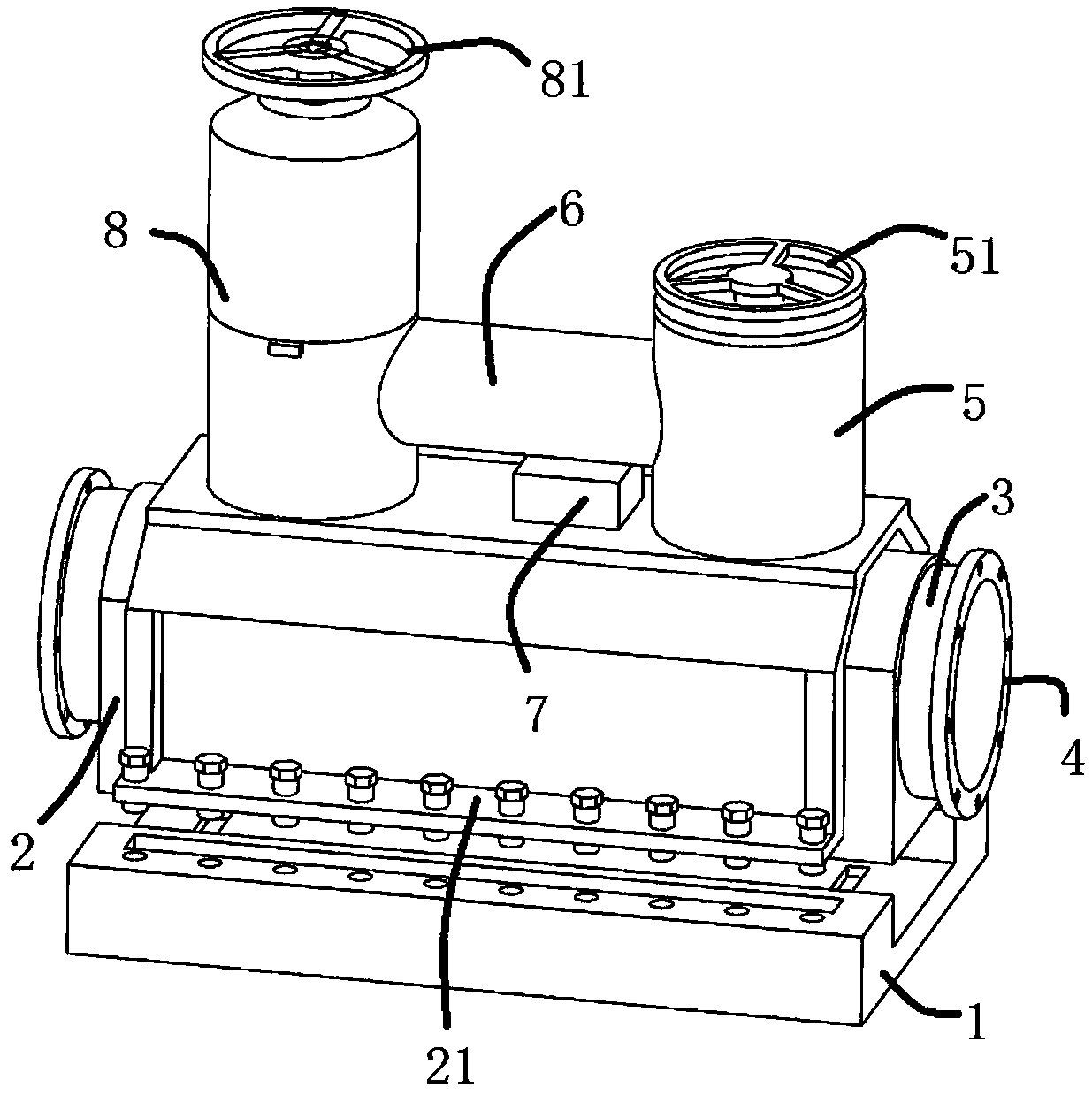 Flow regulating valve for hydraulic engineering