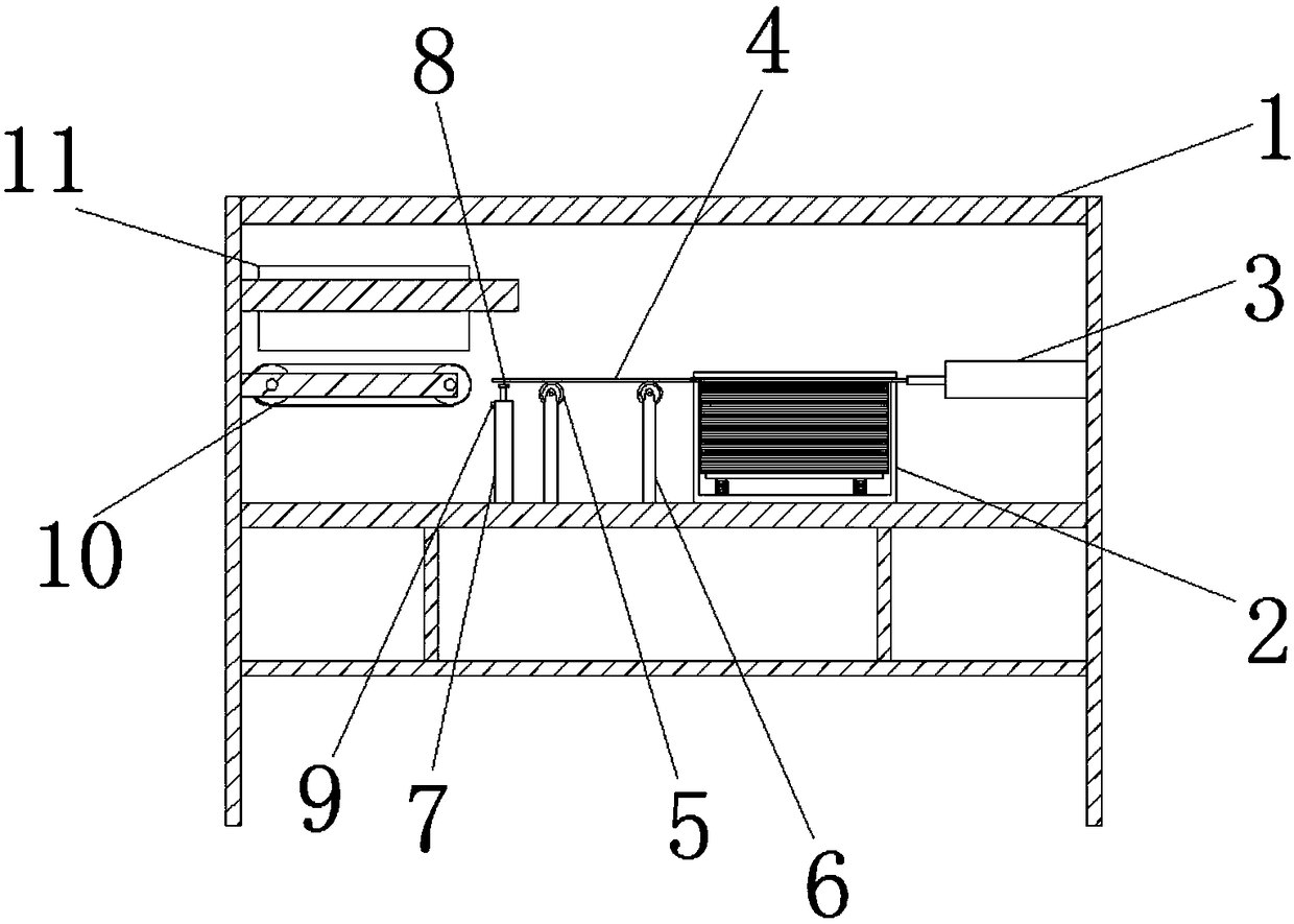 Material taking device for aluminum gusset plate thermal transfer printing machine