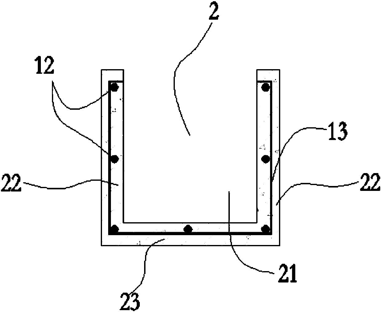 Prefabricated highway intercepting ditch and manufacturing method thereof