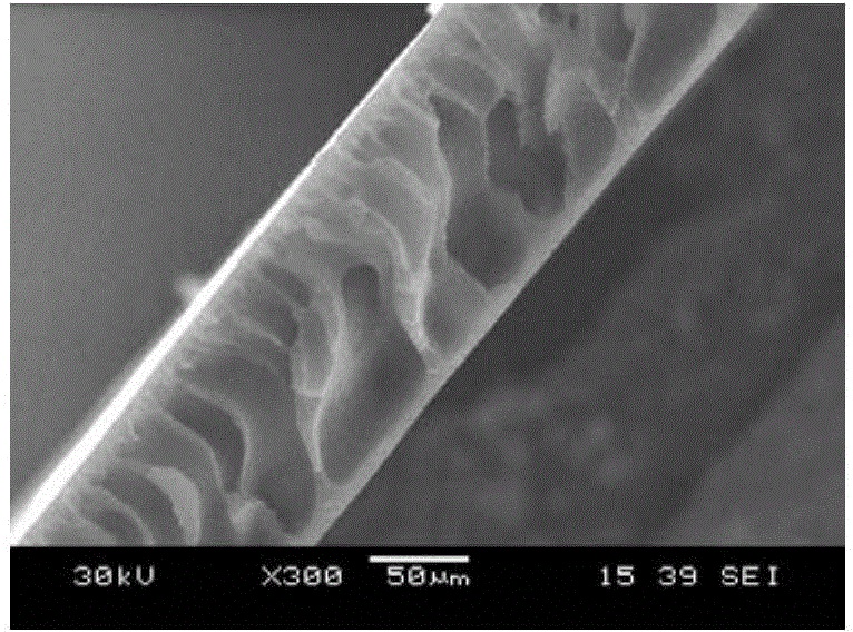 PEO-b-PMMA modified PVDF ultrafiltration membrane and preparation process thereof