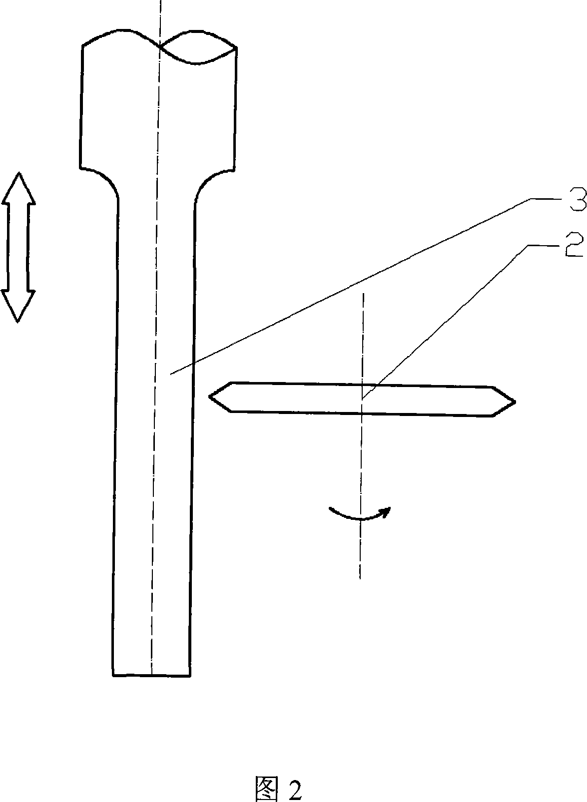 Minuteness milling tool spark-erosion machining method and electrode special for the same