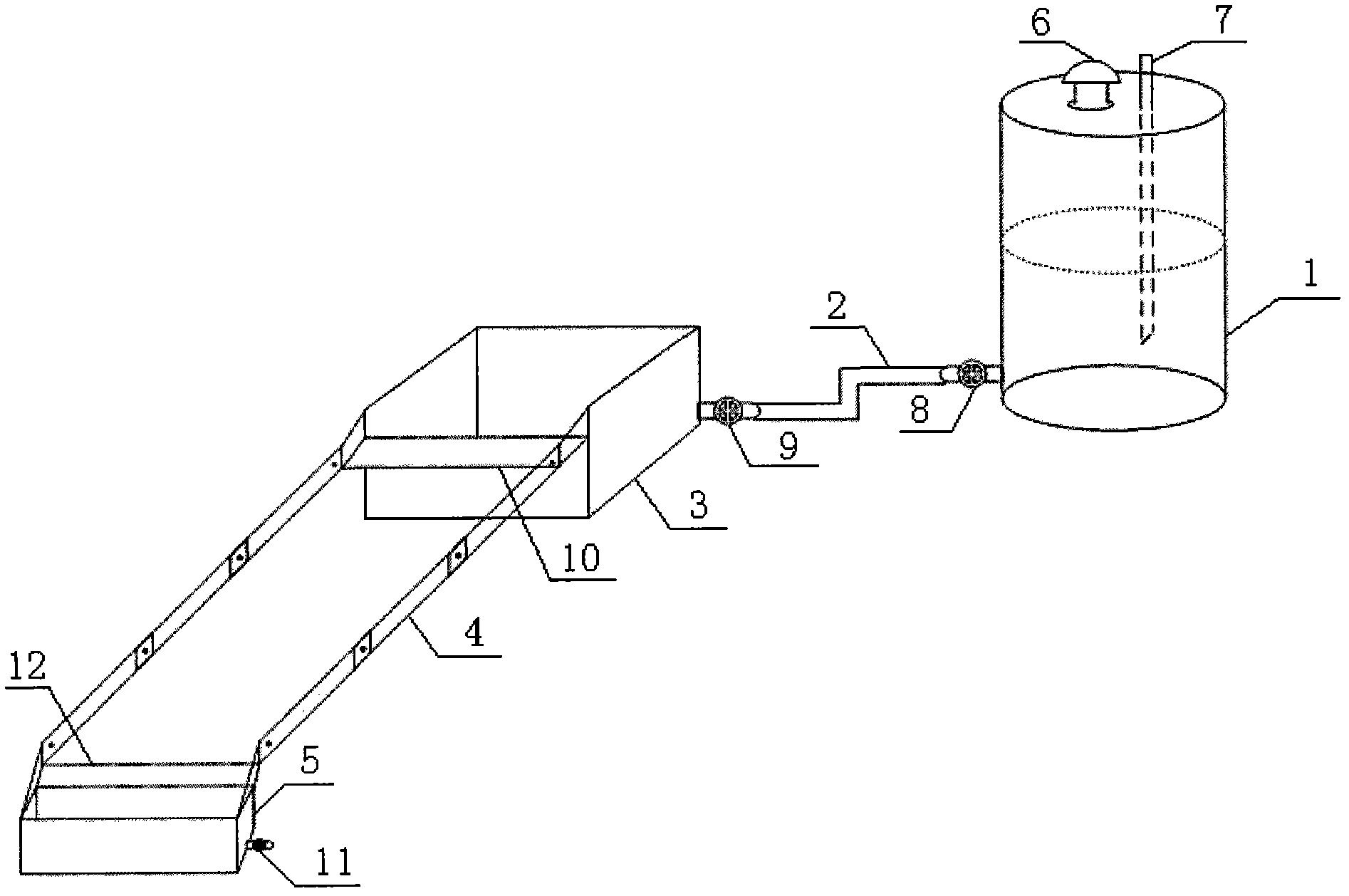 Experimental device for roughness and erosion quantity of slope surface and using method of experimental device