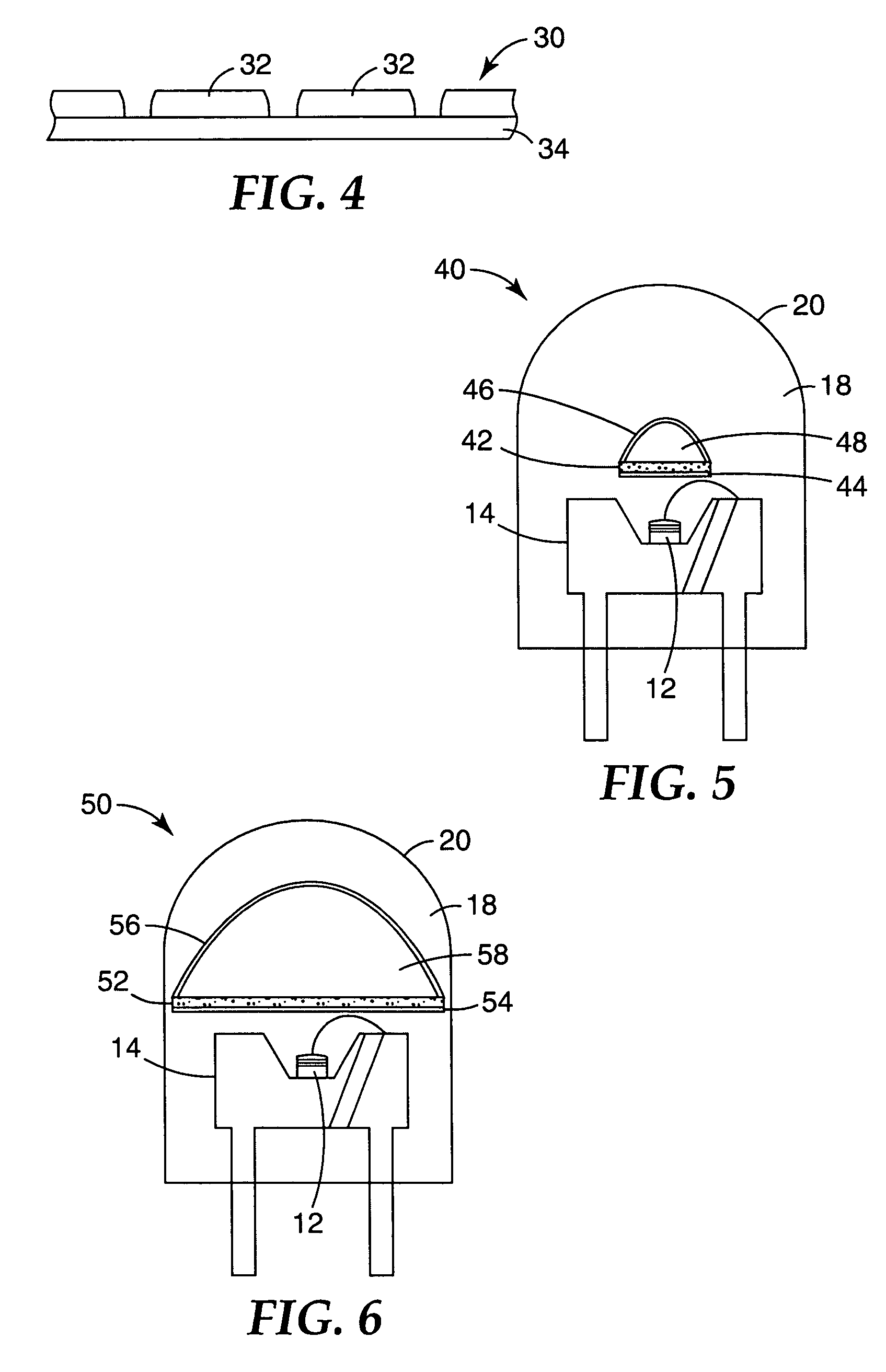 Phosphor based light sources having a non-planar long pass reflector