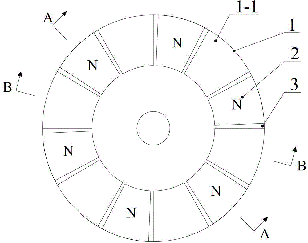 Multi-phase fault-tolerant permanent magnet synchronous motor disk rotor