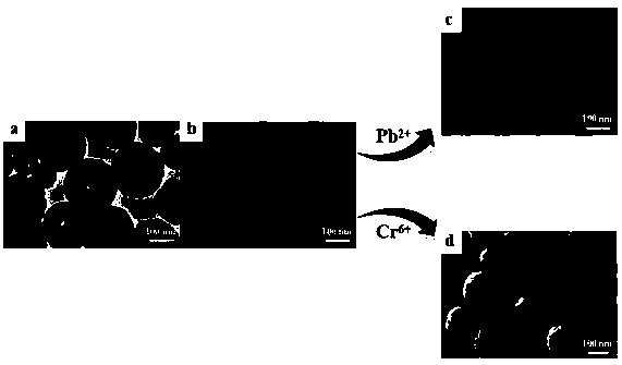 Preparation method of cysteine-functionalized magnetic hollow manganese ferrite nano composite adsorbent