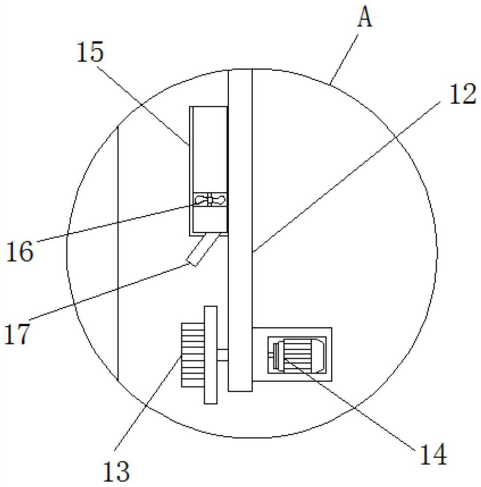 A dust removal device for computer parts processing