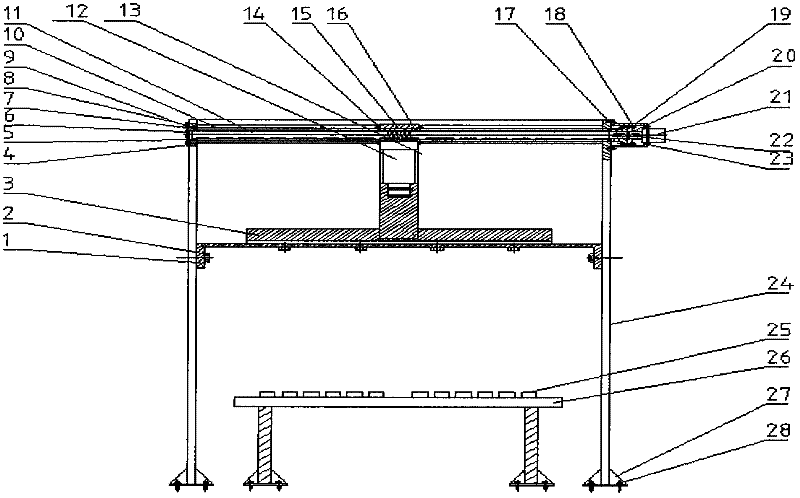 Stone slab surface profile size measurement device and measurement method thereof