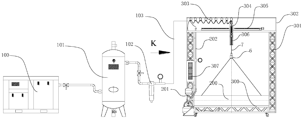 Nozzle spray particle size detection device for nozzle