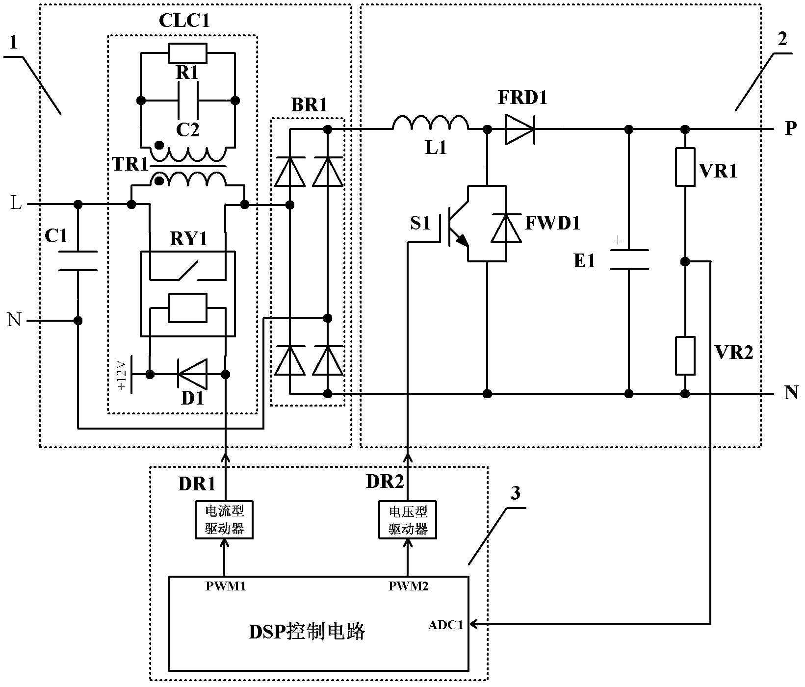 Power-on current-limiting circuit and application circuit of power-on current-limiting circuit