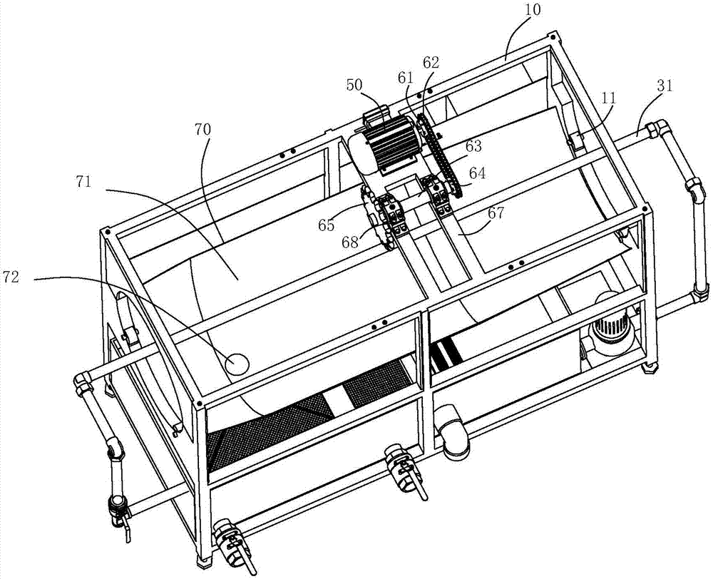 Continuous potato cleaning and peeling integrated machine