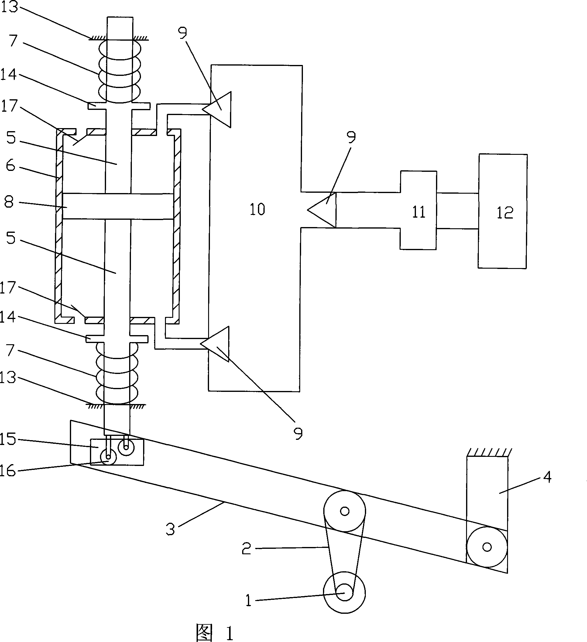 Air pressure type incabloc power-generating system