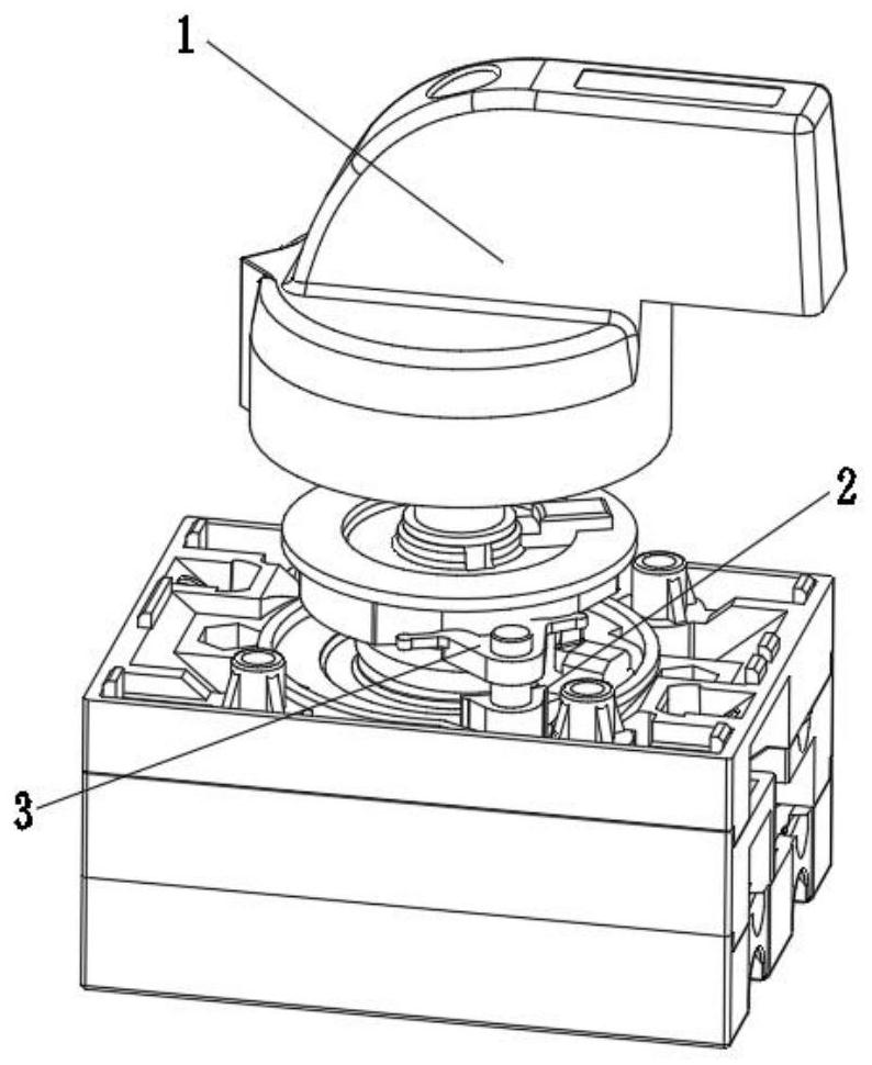 Operation transmission mechanism of DC isolation switch