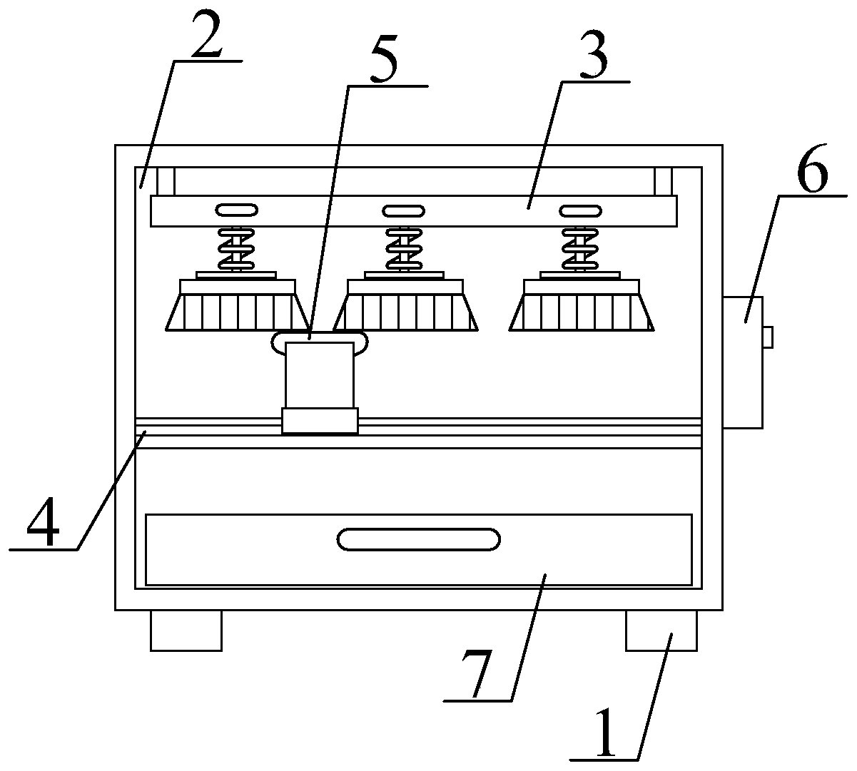 Brush bristle cutting device for processing of disc brush