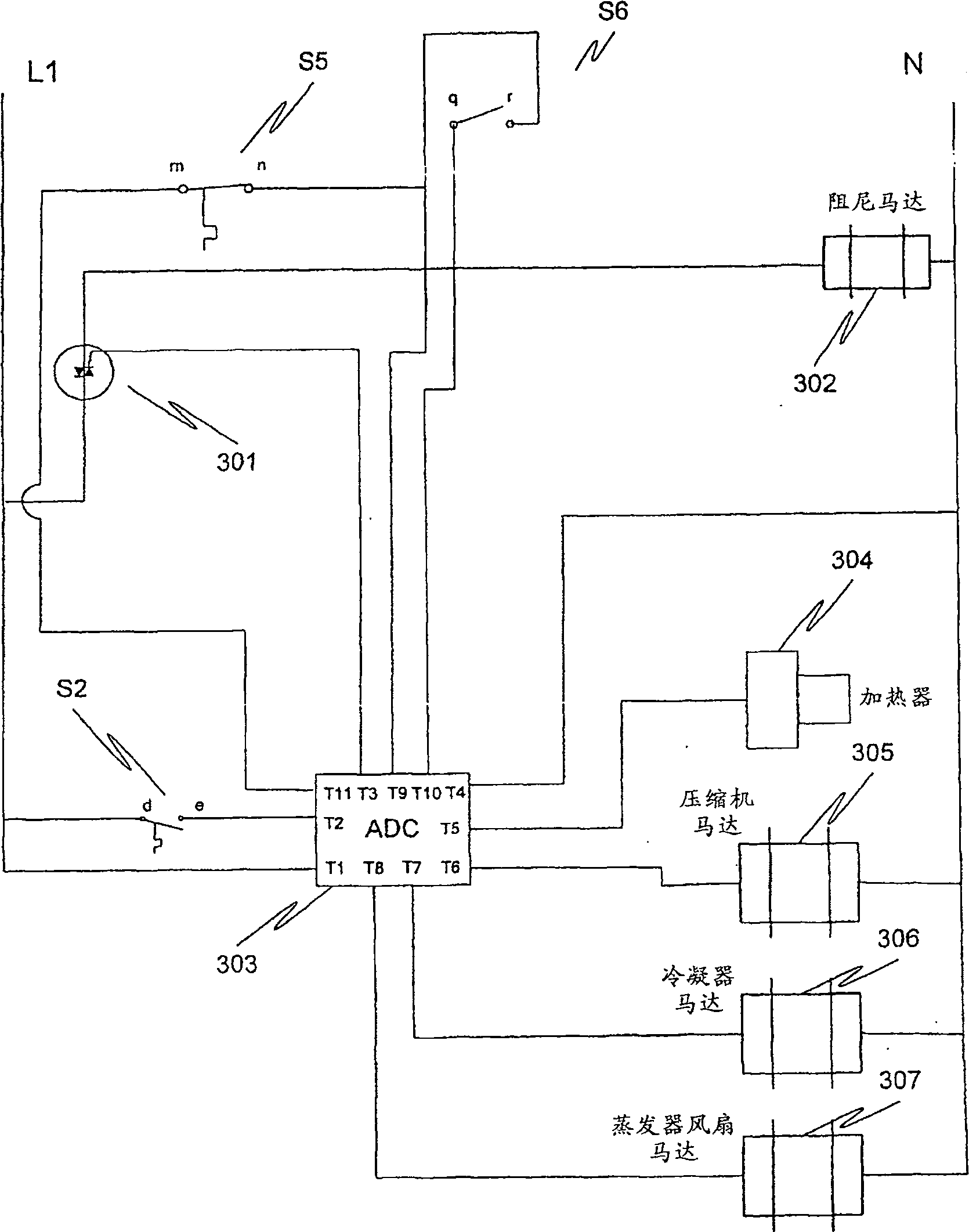 Damper door control from adaptive defrost control