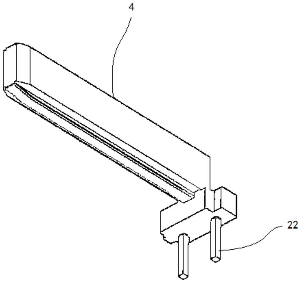 Magnetic field detection sensing device and fluxgate chip packaging structure thereof