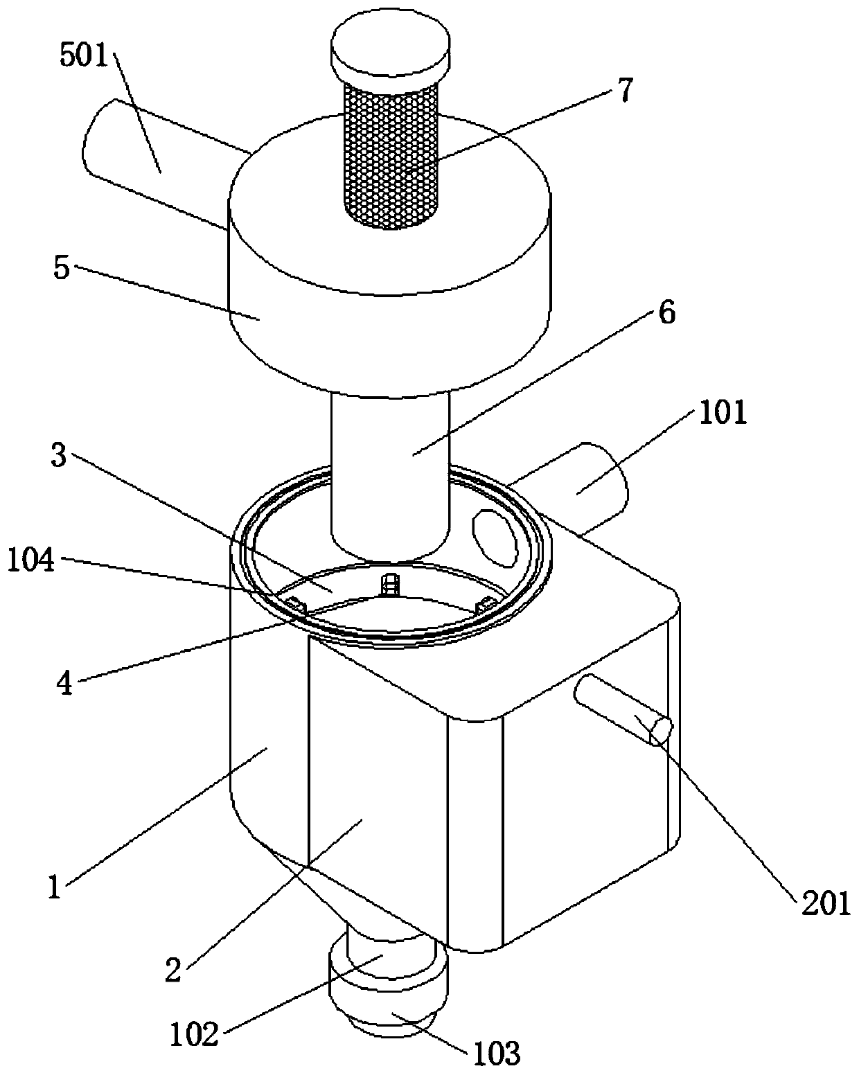 Industrial exhaust gas environment-friendly filtering device