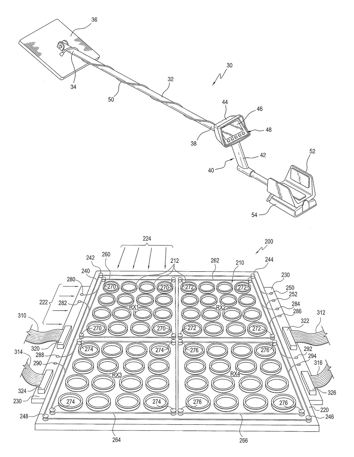 Metal object or feature detection apparatus and method