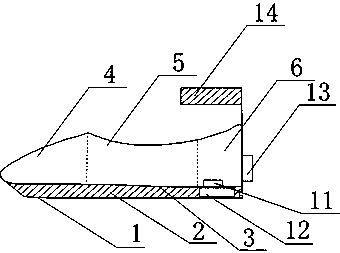 An orthotic shoe for heel center of gravity deviation