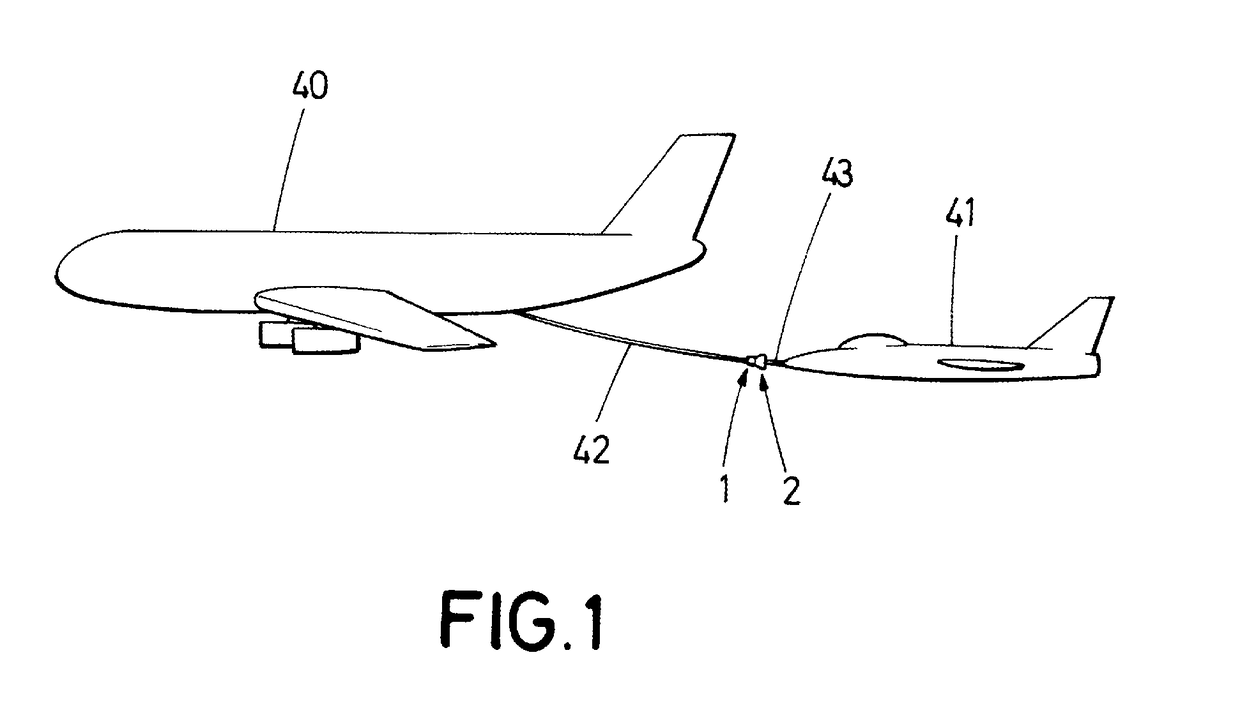 Quick release system for a coupling and drogue assembly