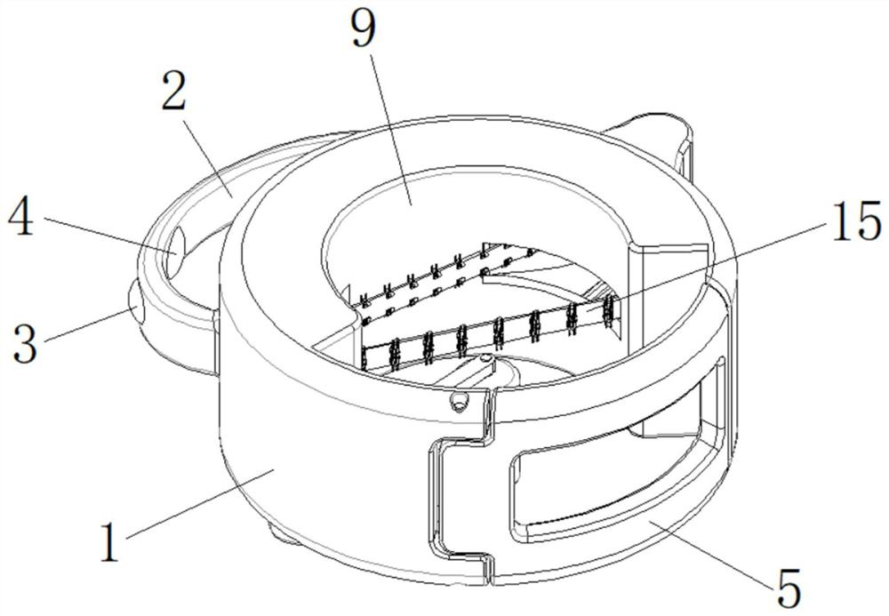 Fruit tree top branch pinching treatment device