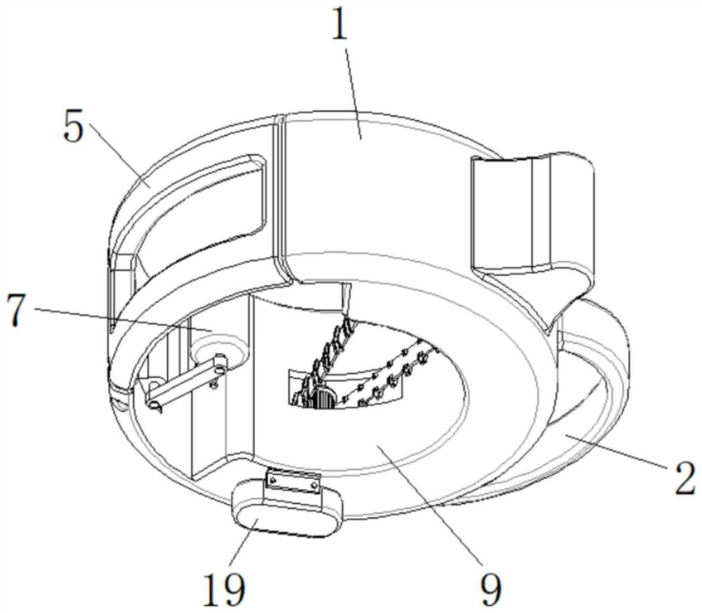 Fruit tree top branch pinching treatment device