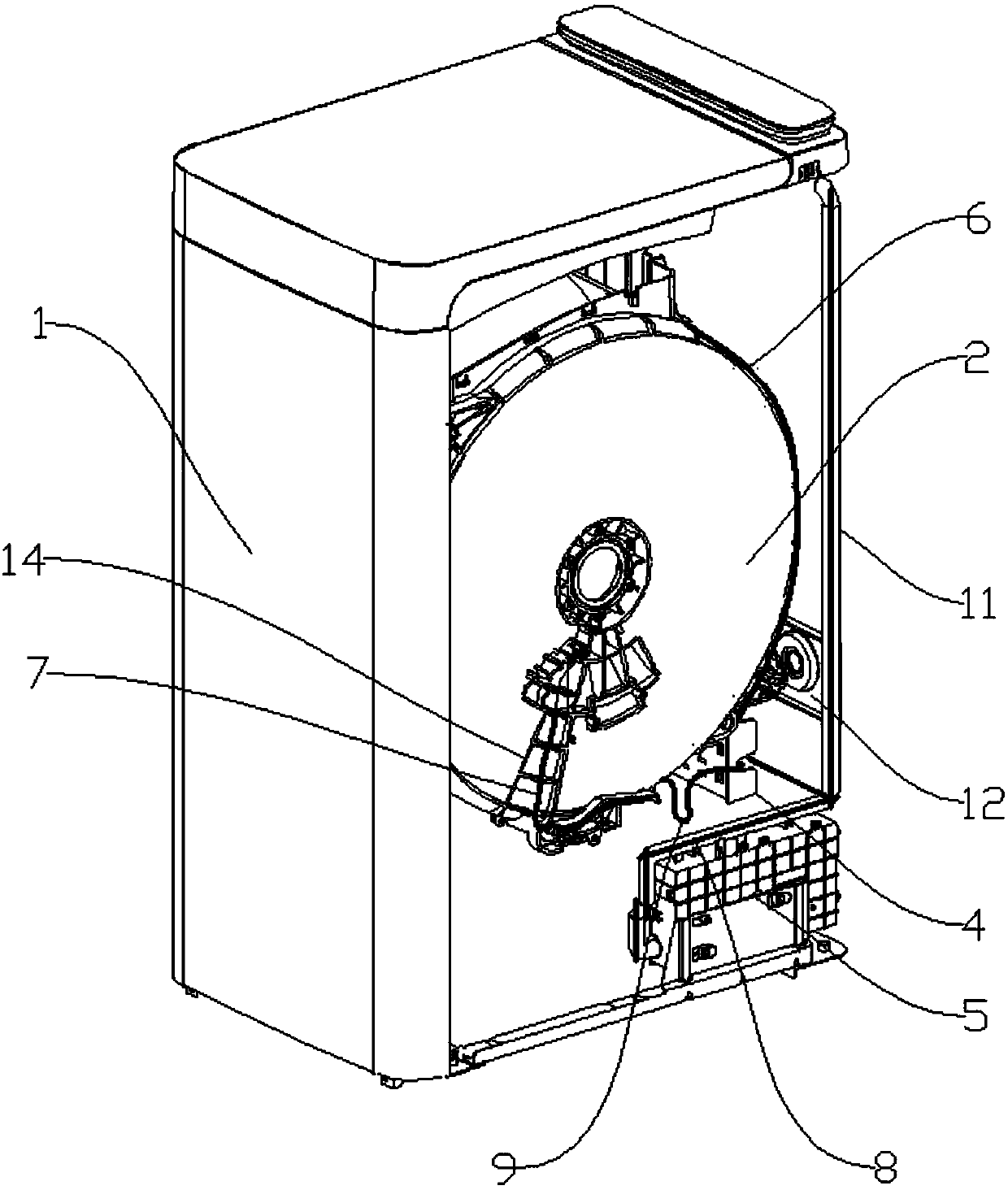 Wiring assembly for clothes treatment equipment and clothes treatment equipment