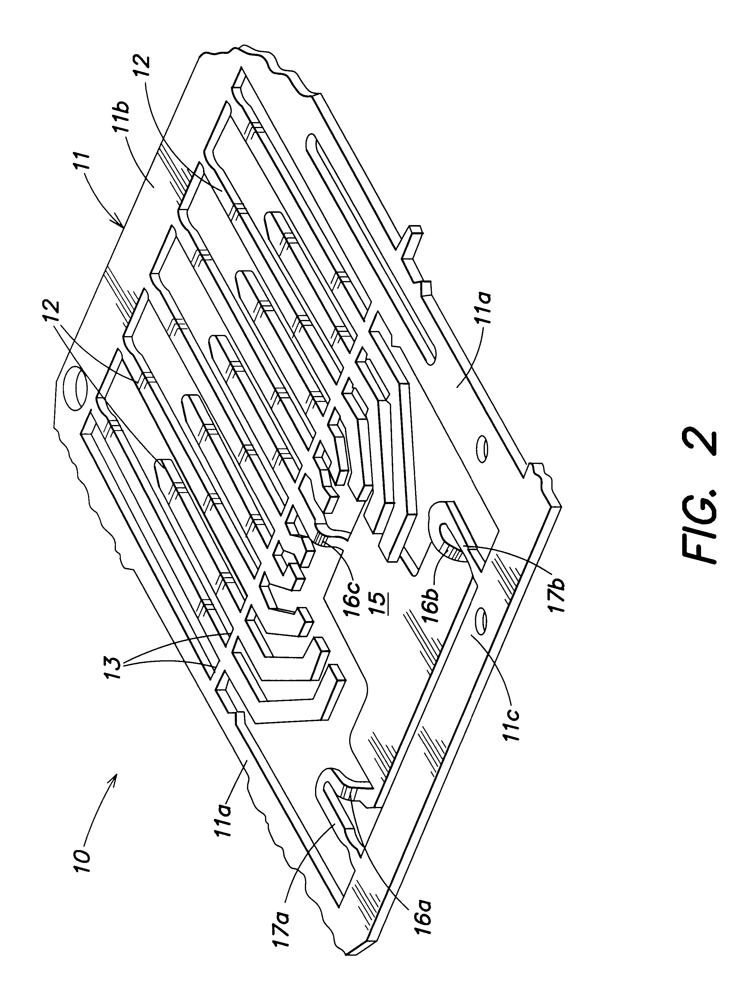 Leadframe with heat dissipator connected to S-shaped fingers