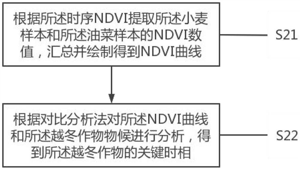 Over-winter crop identification method and device