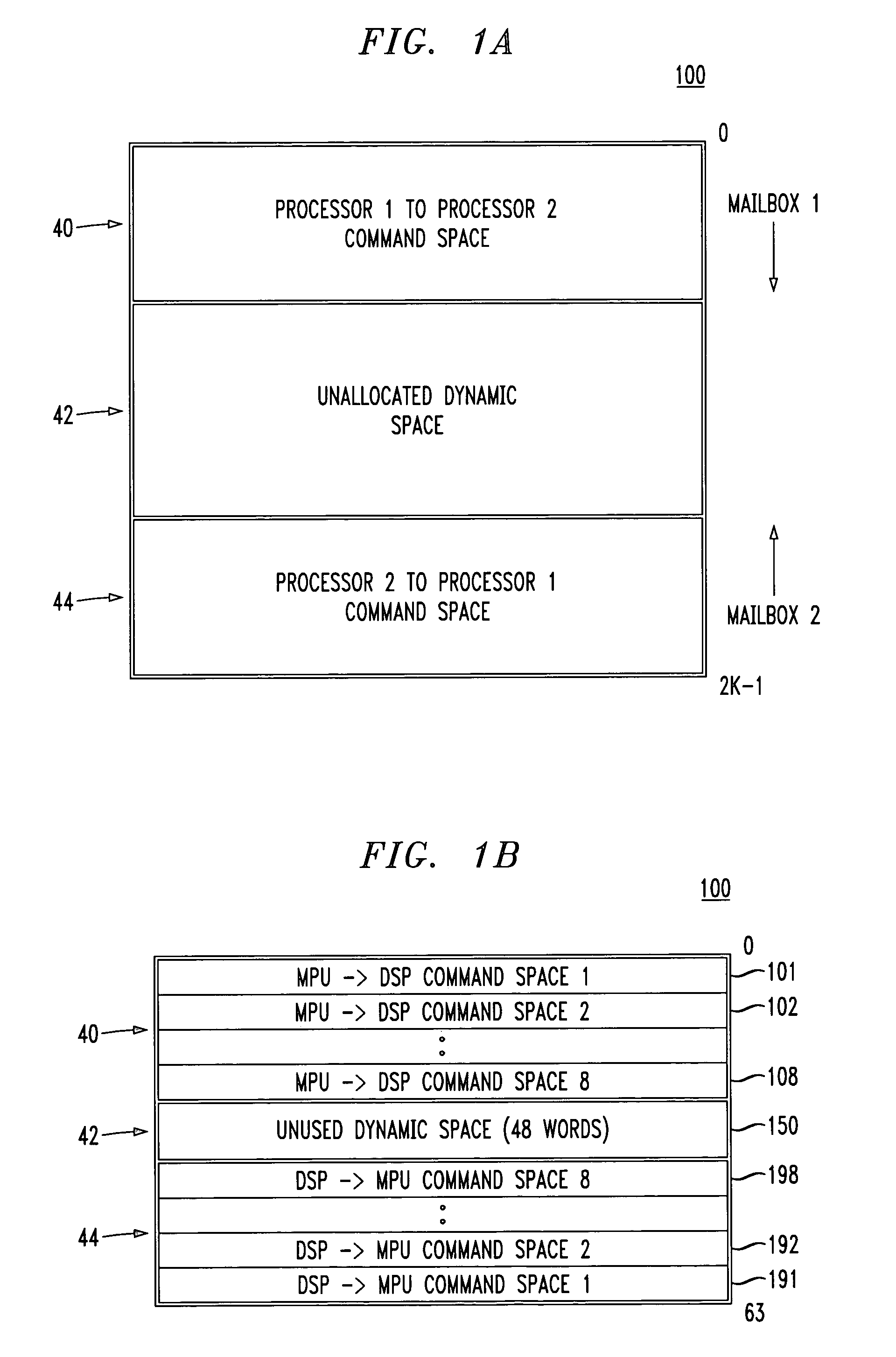 Maximized data space in shared memory between processors