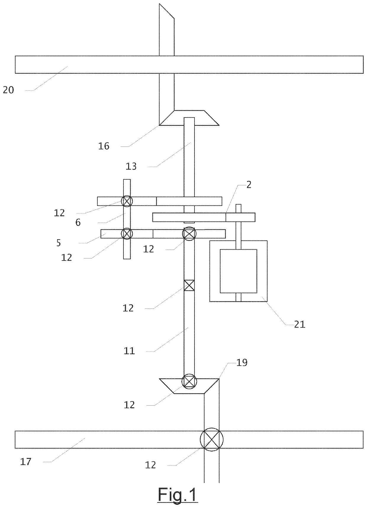 Active mechanical brake-force distribution with exclusive mechanical Anti-locking function