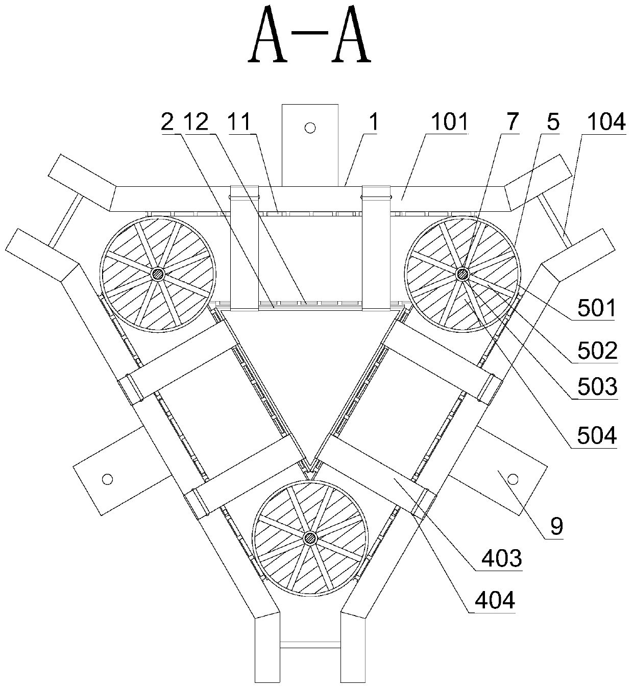 Three-phase three-dimensional lamination iron core of three-phase reactor