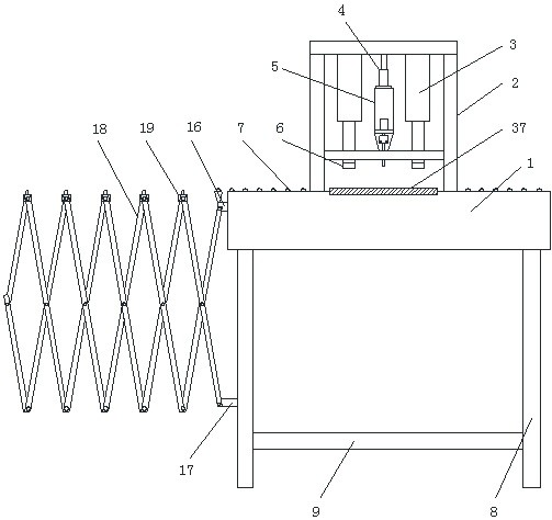 A positioning welding device for steel bars