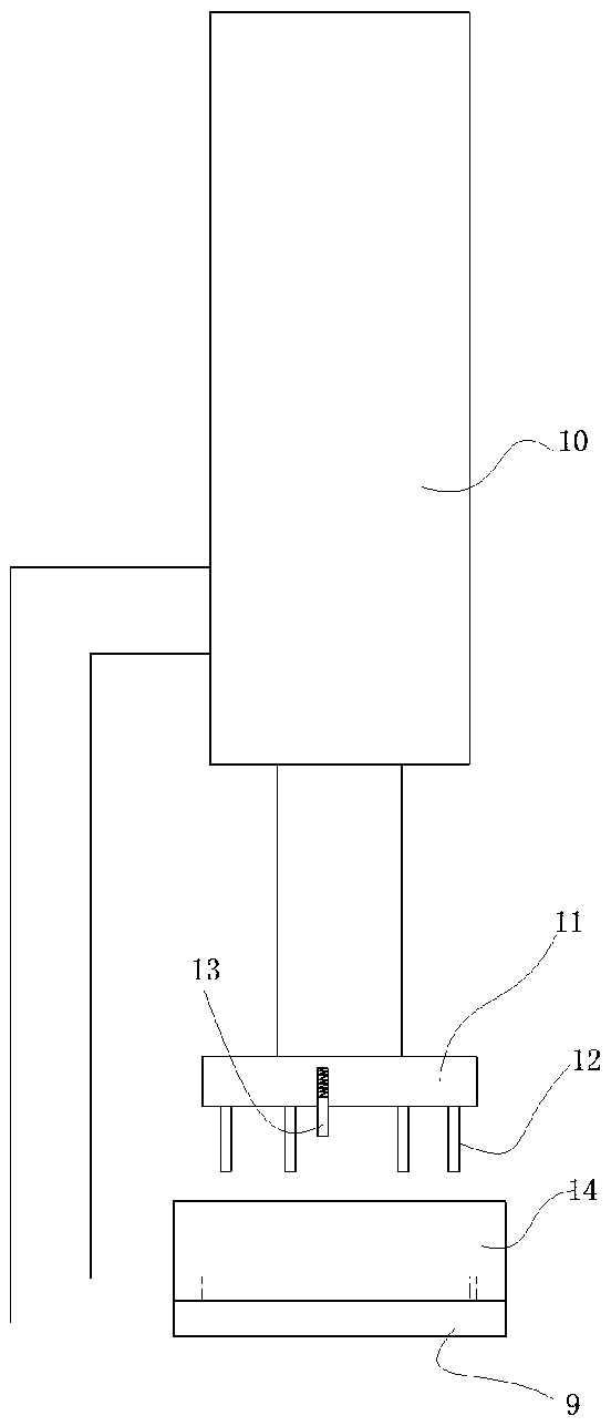 Motor iron core wiring card installing machine