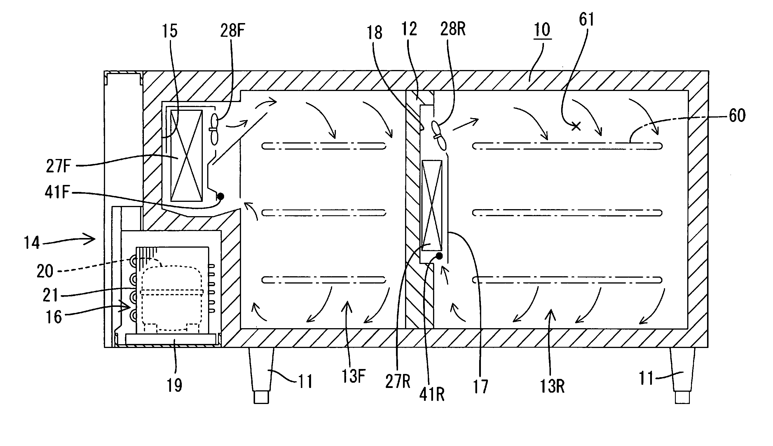 Cooling Storage Cabinet and Method of Operating Thereof