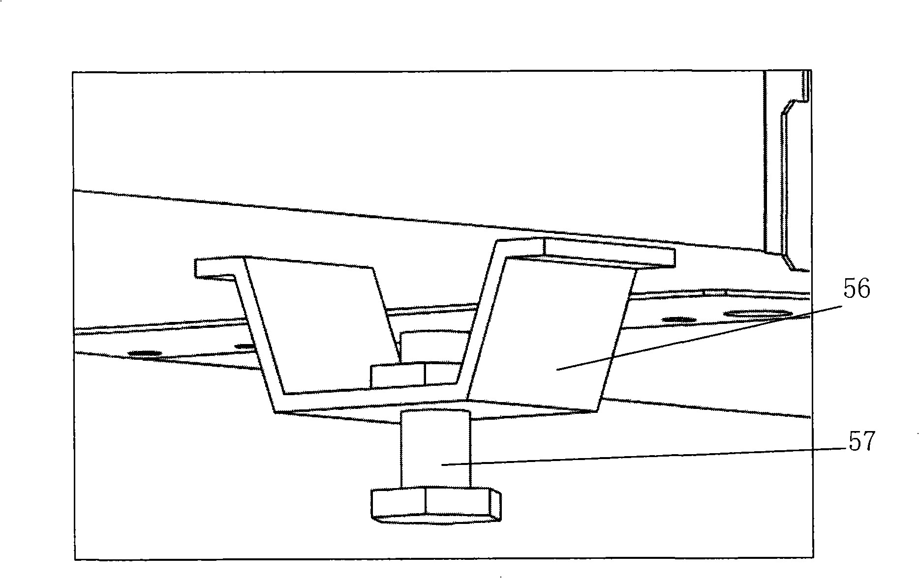 Support frame structure for window type air conditioner