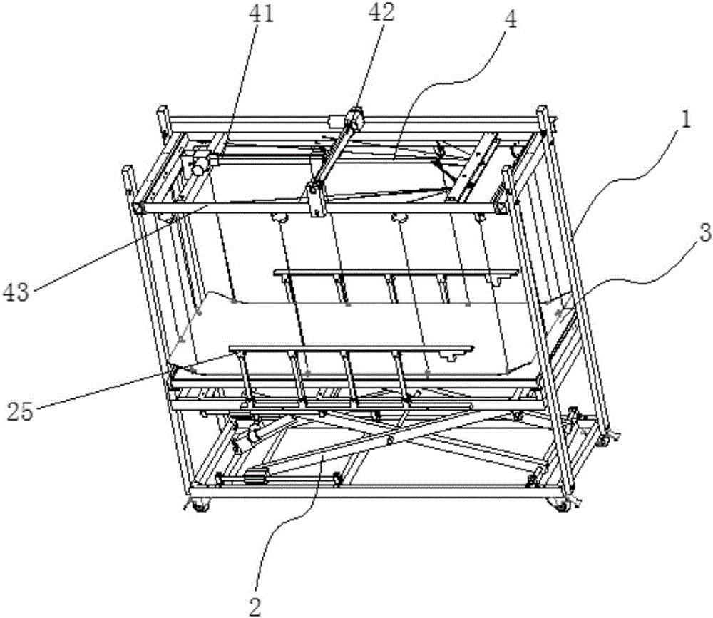 Sling-type transporting sickbed