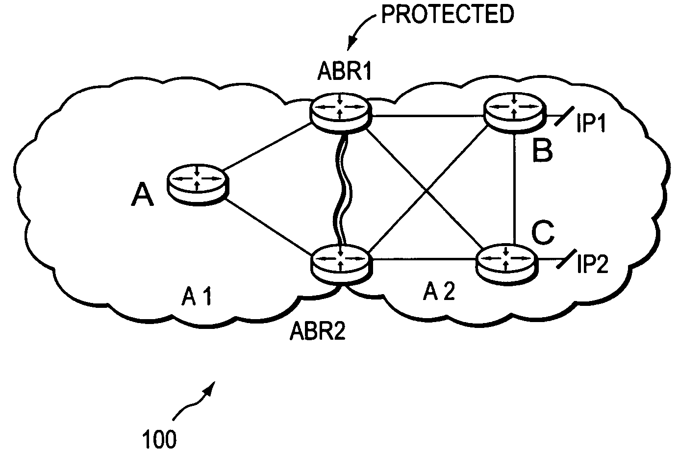 Efficient mechanism for fast recovery in case of border router node failure in a computer network