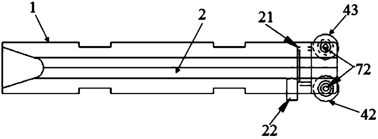 Wire rod wire rolling line guide groove and method for preventing wire rod rolling line from being scratched