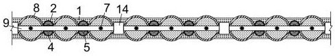 Combined anti-collision guardrail structure