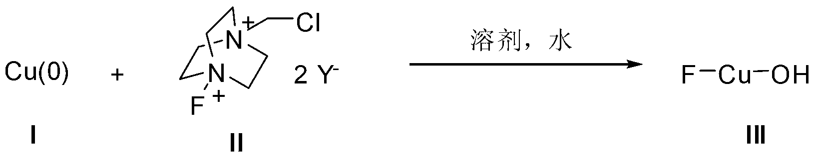 Preparation method for alkali type copper fluoride