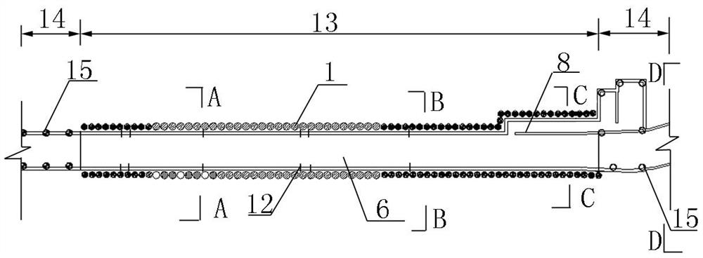 Cover-excavation top-down underground passage structure and construction method thereof