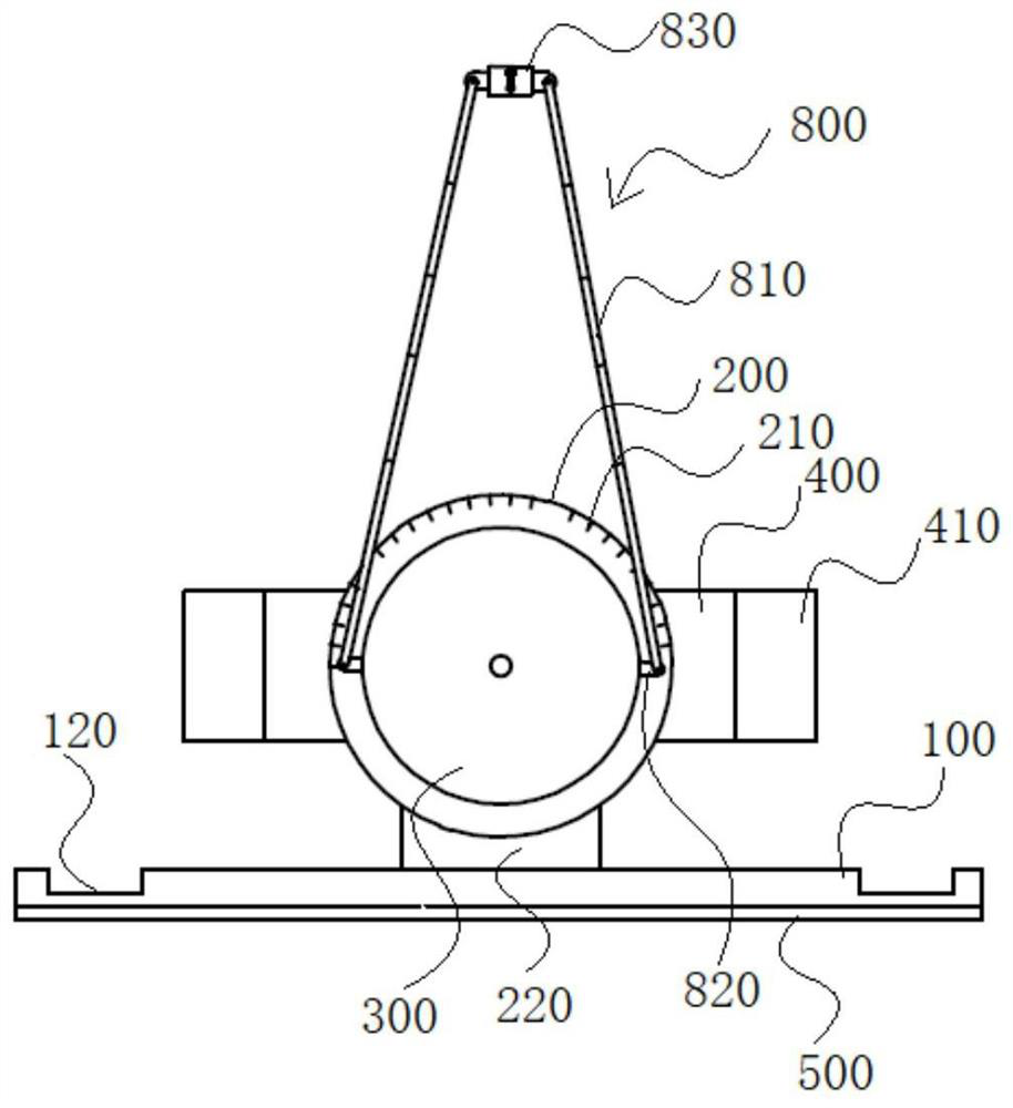 Microwave ablation needle positioning and fixing device applied to CT guidance