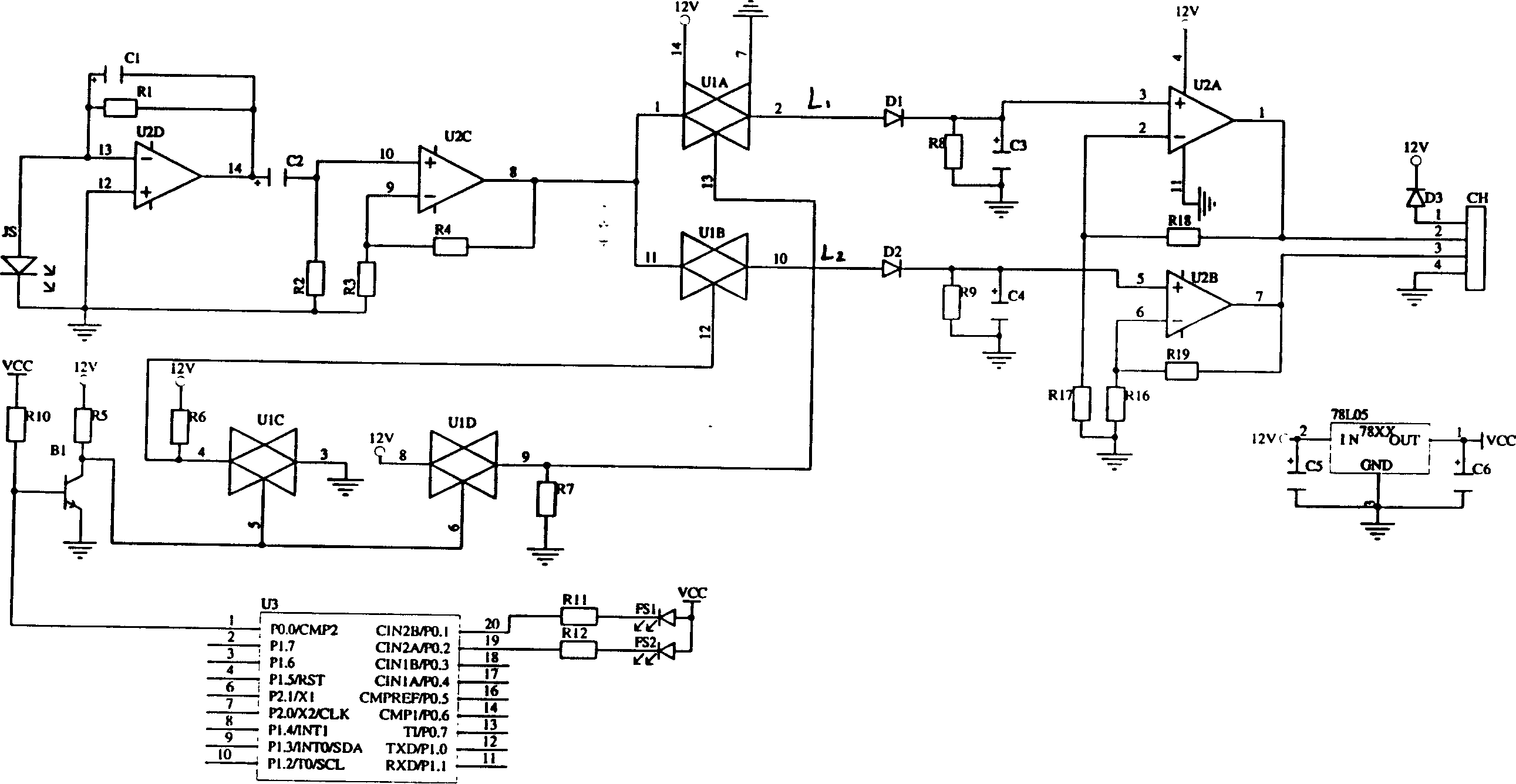 Colour code deviation rectifying analogue photoelectric eye