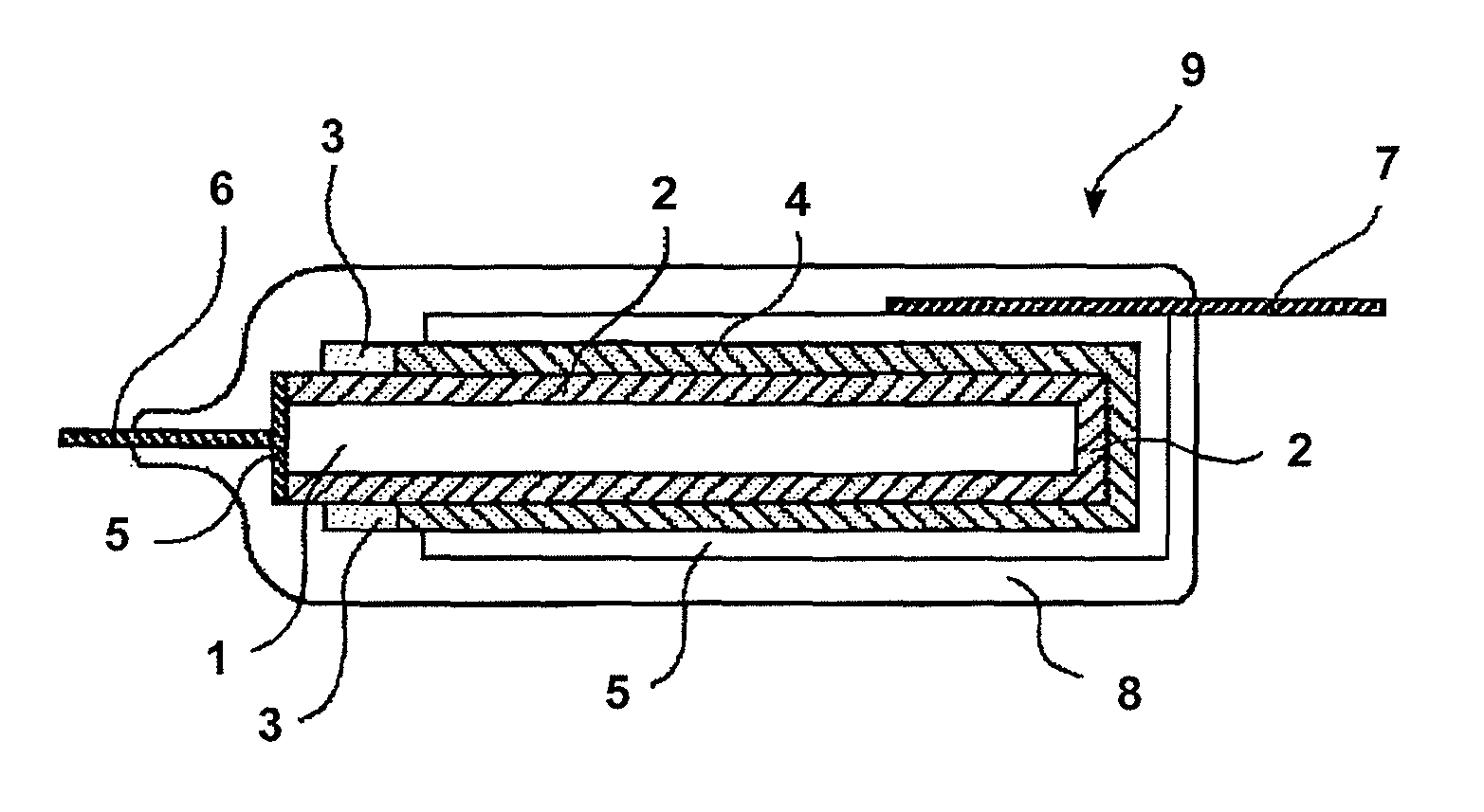 Method for production of solid electrolyte and solid electrolytic capacitor