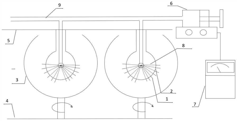 Multi-needle-head spinning fiber preparation device and method based on online algorithm