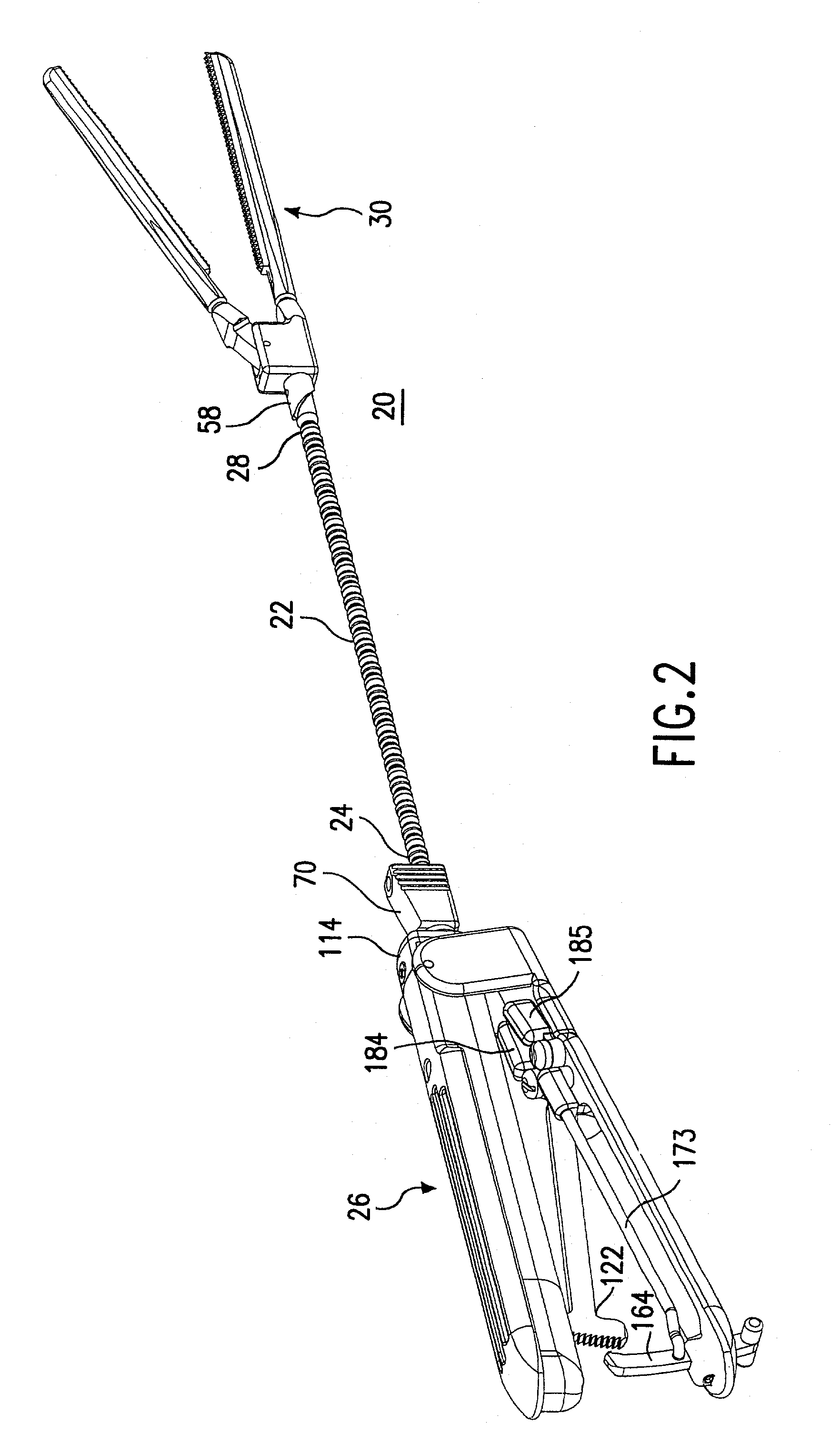 Clamp having bendable shaft