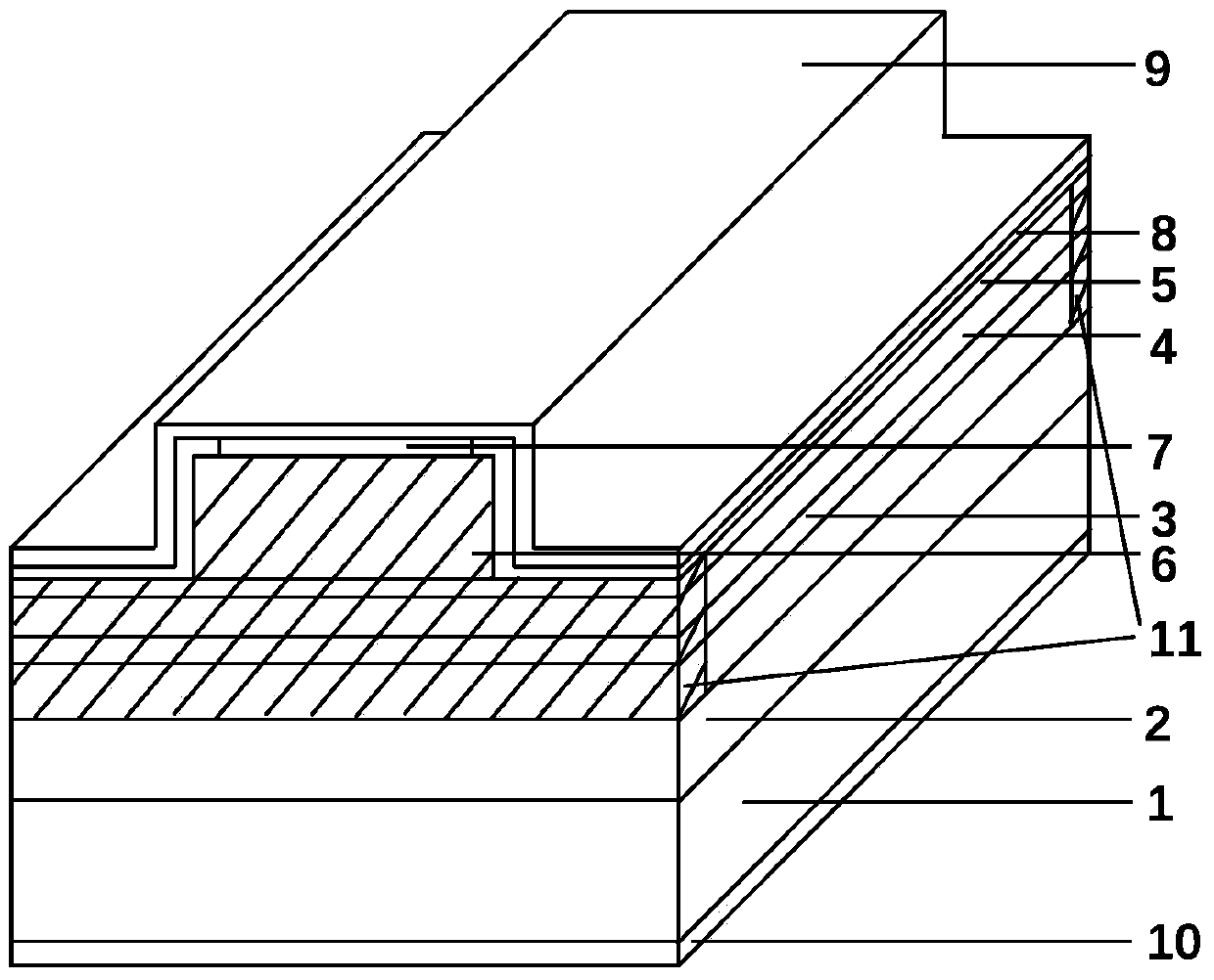 A kind of algainp semiconductor laser containing highly selective etching barrier layer