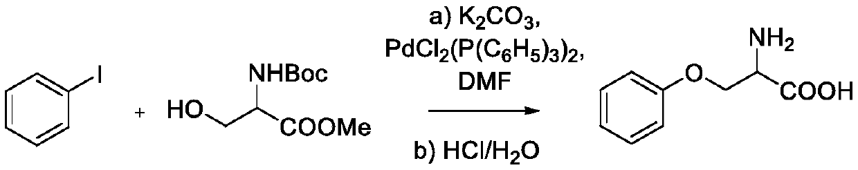 Synthesis method of multi-configuration O-phenyl-serine compound